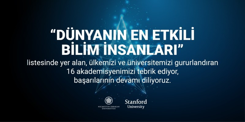 Üniversitemizden 16 Akademisyen “Dünyanın En Etkili Bilim İnsanları” Listesinde