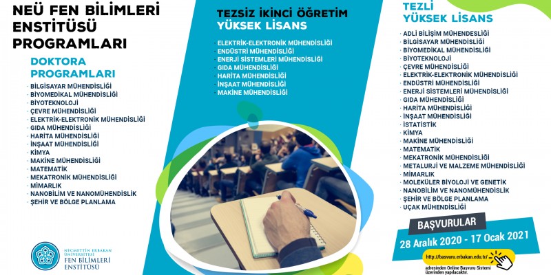 2020-2021 Bahar Yarıyılı Tezli Yüksek Lisans ve Doktora İlanı 