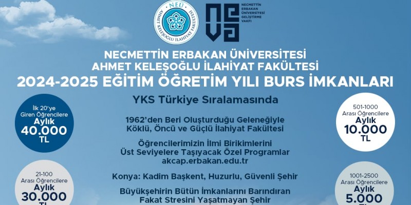 2024-2025 Eğitim Öğretim Yılı Burs İmkanları