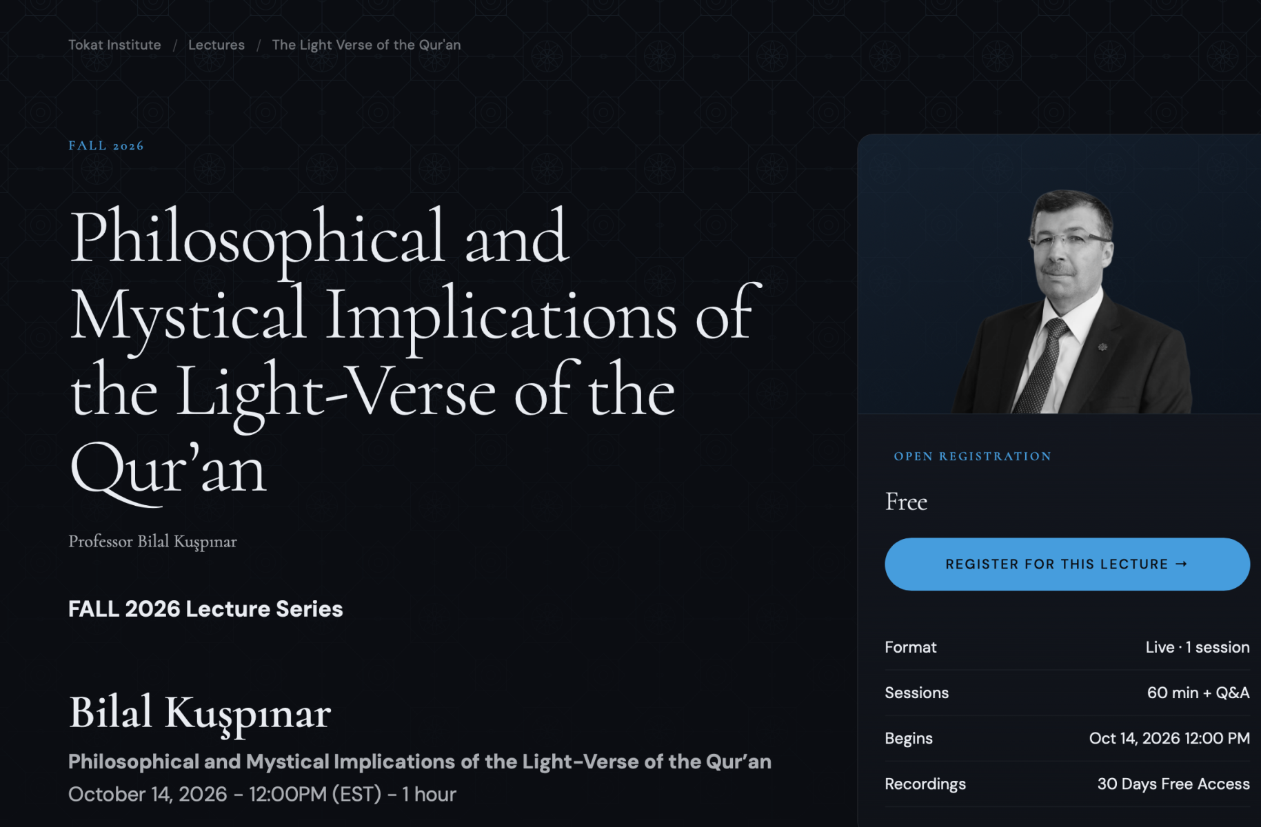 Philosophical and Mystical Implications of the Light-Verse of the Qur’an” (Kur’an’ın Nur Ayetinin Felsefi ve Tasavvufi Yansımaları)
