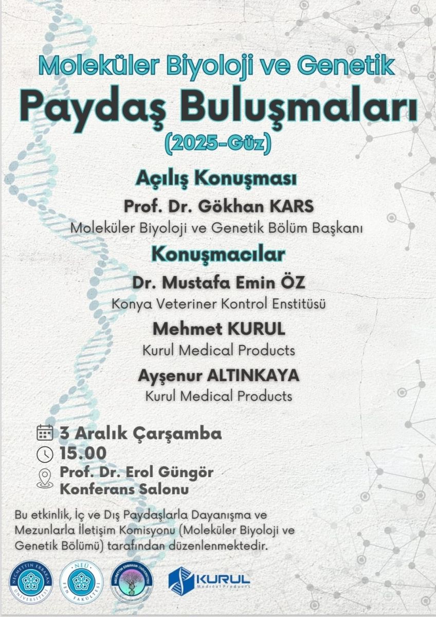 Moleküler Biyoloji ve Genetik Paydaş Buluşmaları (2025-Güz)