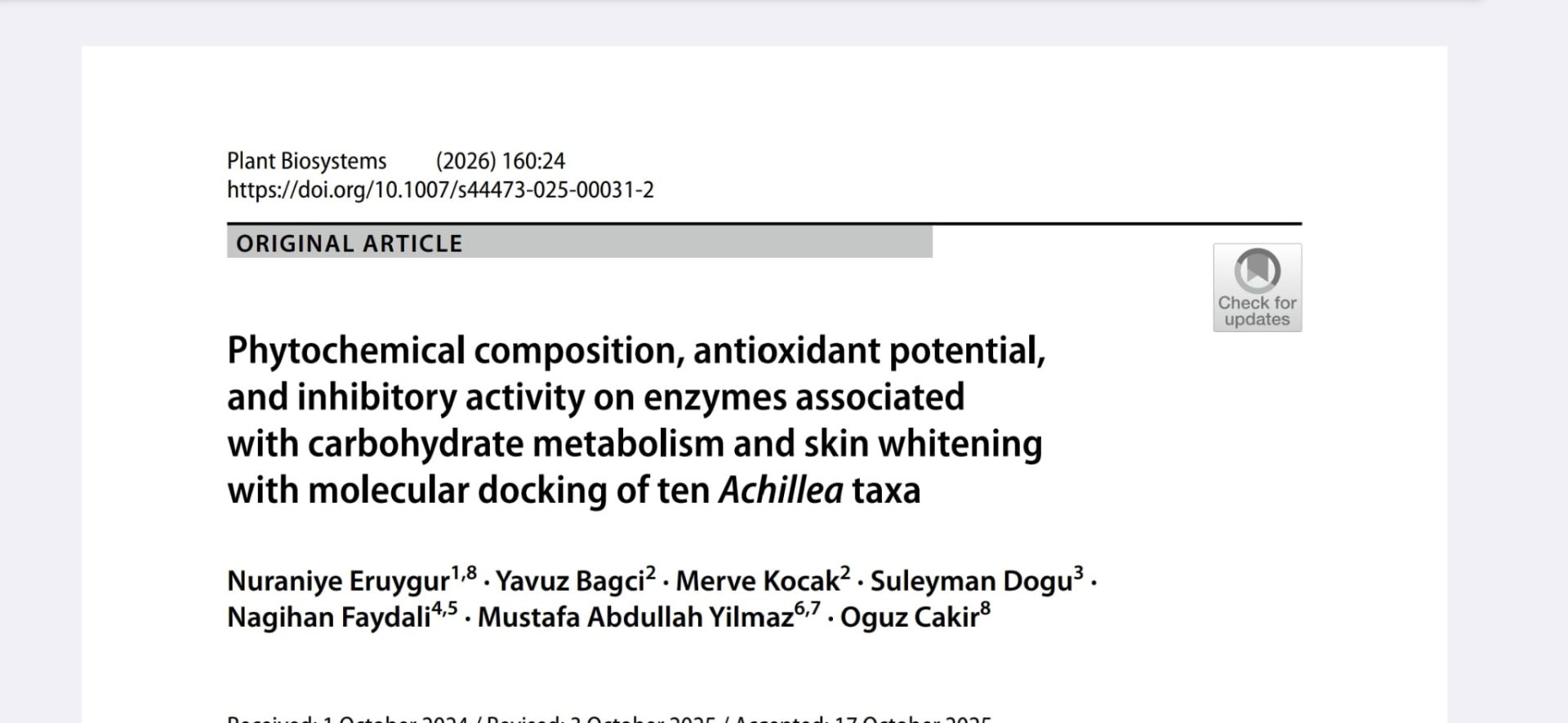 Prof. Dr. Süleyman DOĞU'yu Tebrik Ederiz.