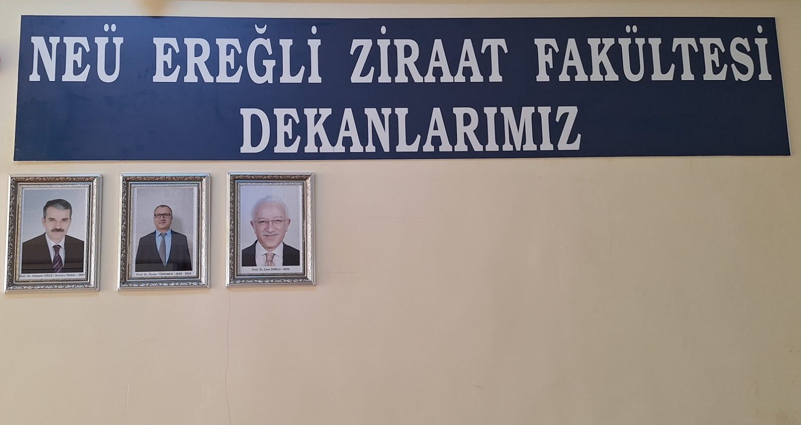 Necmettin Erbakan Üniversitesi Ereğli Ziraat Fakültesi’nde Görev Yapmış Dekanlarımıza Atfen "Dekanlarımız Köşesi" Oluşturuldu