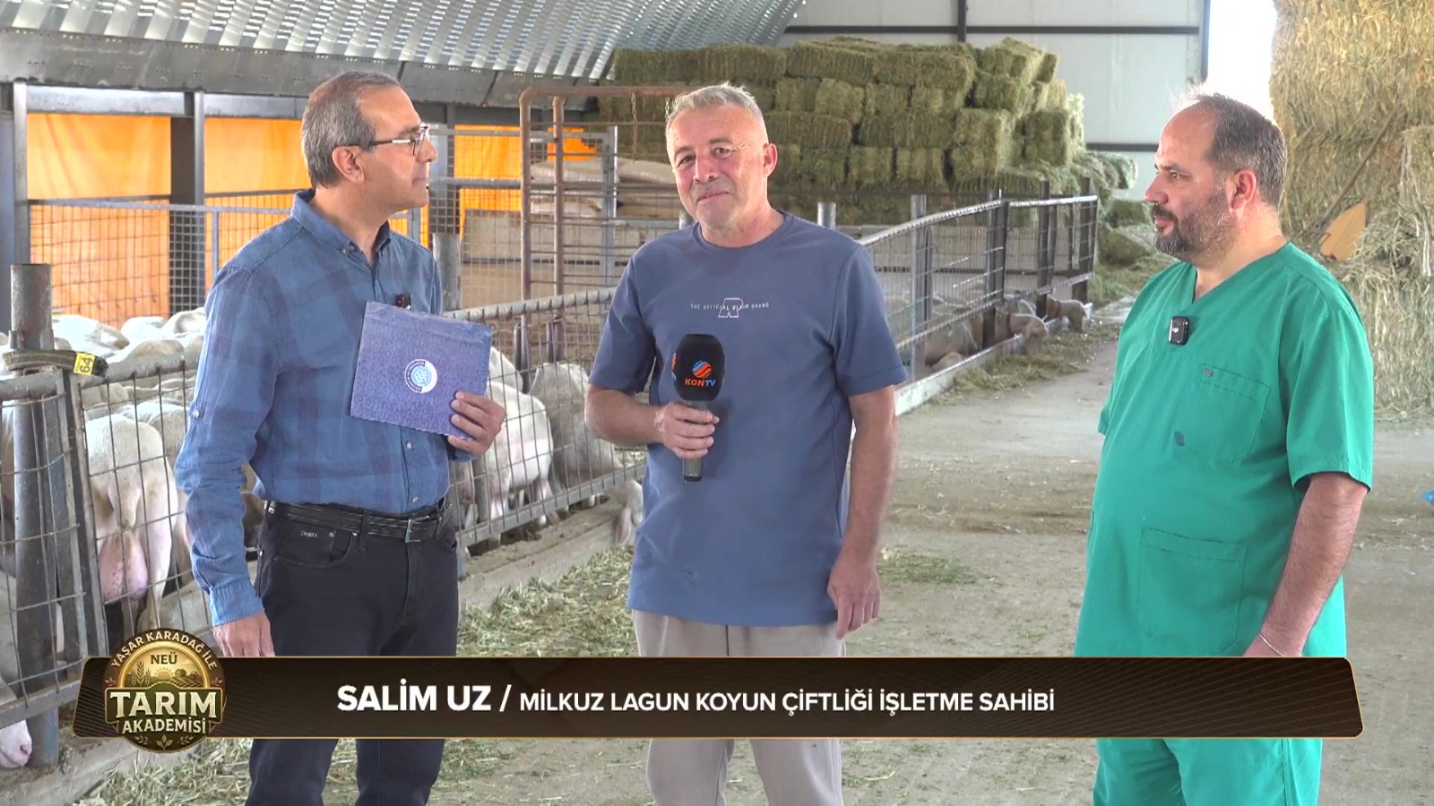KONTV'de "Yaşar Karadağ ile Tarım Akademisi" Programı Milkuz Lagun Koyun Çiftliği'nde Çekildi