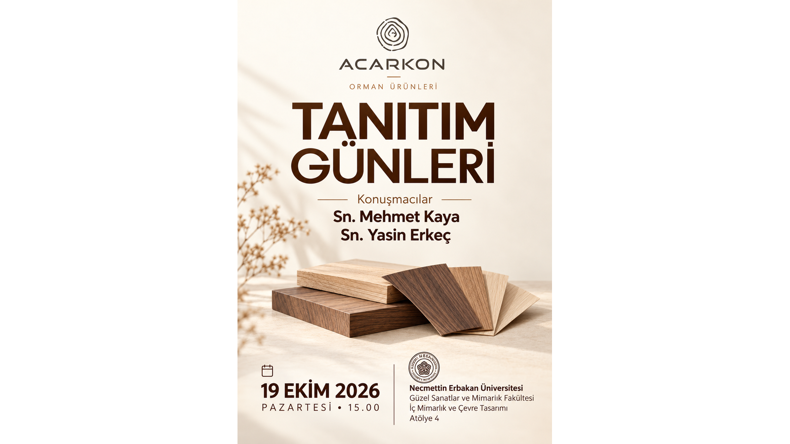 ACARKON Orman Ürünleri Tanıtım Günleri Gerçekleştirildi