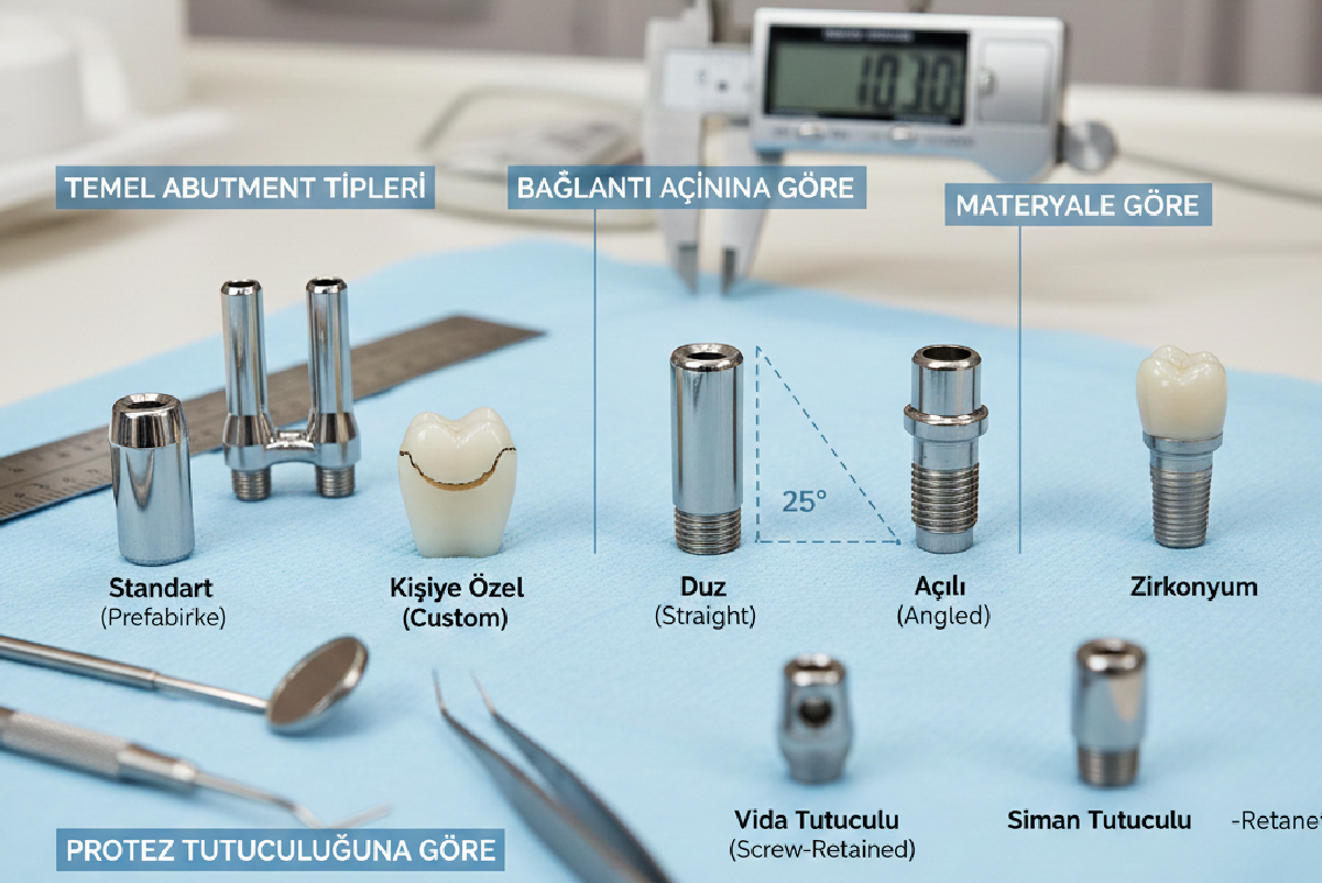 Protez Atölyesi İmplant Üstü Protezlerde Abutment Tipleri