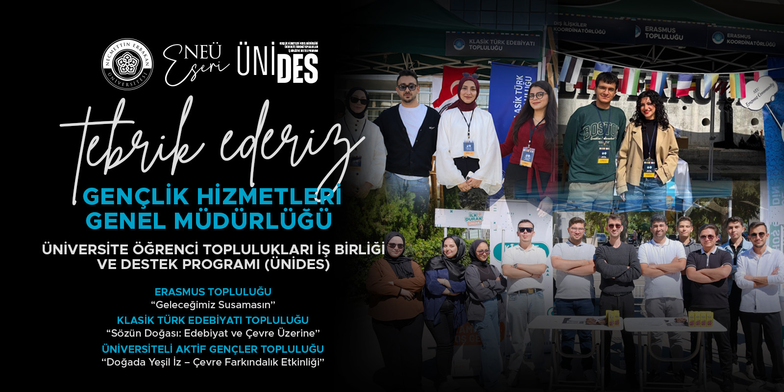 Üniversitemiz Öğrenci Topluluklarından Çevre ve İklim Alanında 3 Başarılı Proje