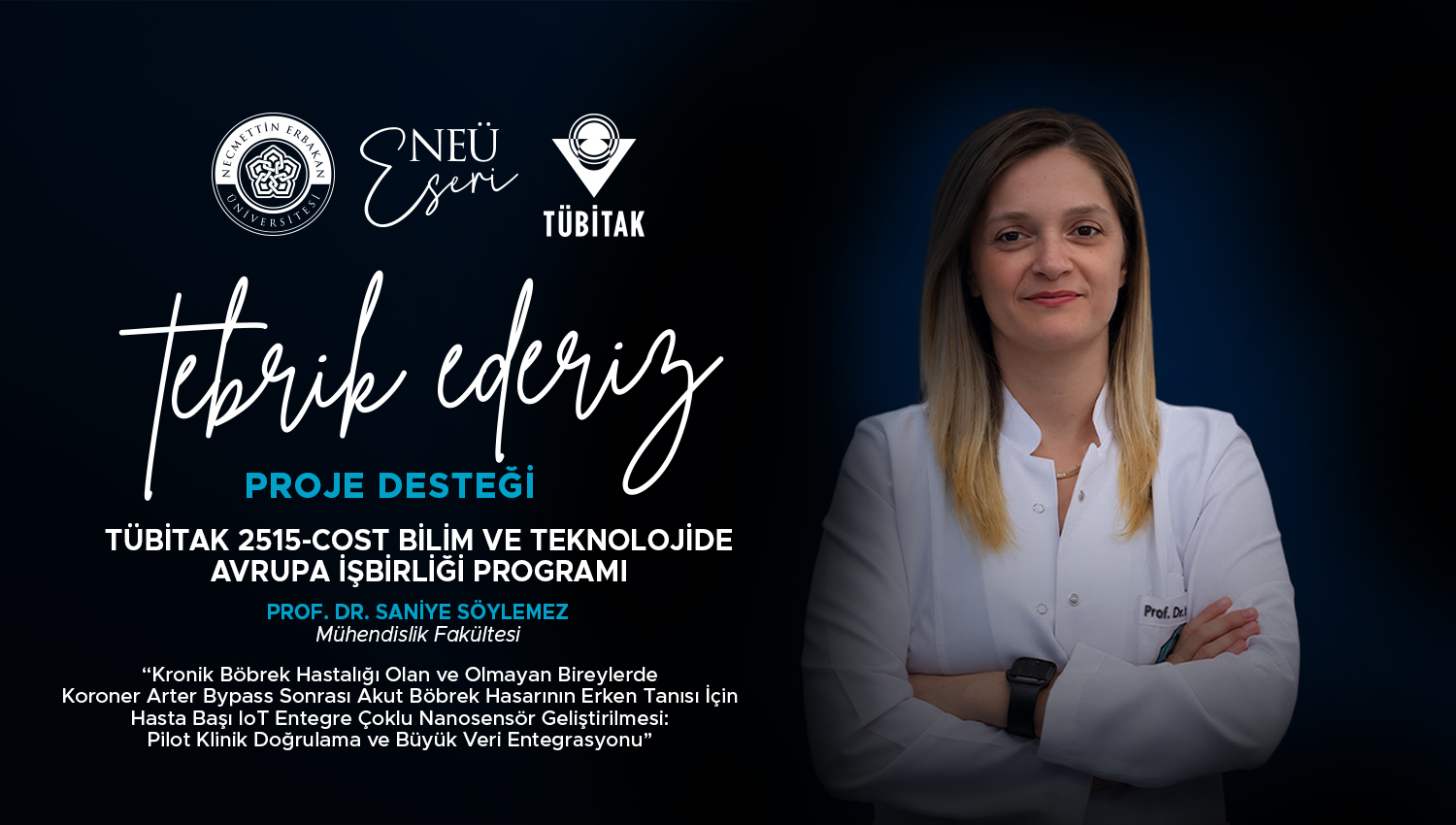 Dijital Sağlık ve Nanoteknolojiyi Buluşturan Üniversitemiz Projesine TÜBİTAK Desteği