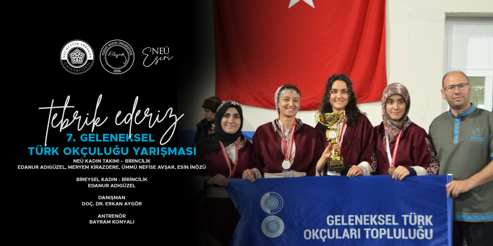 Üniversitemiz Geleneksel Okçuluk Takımı Türkiye Şampiyonu Oldu