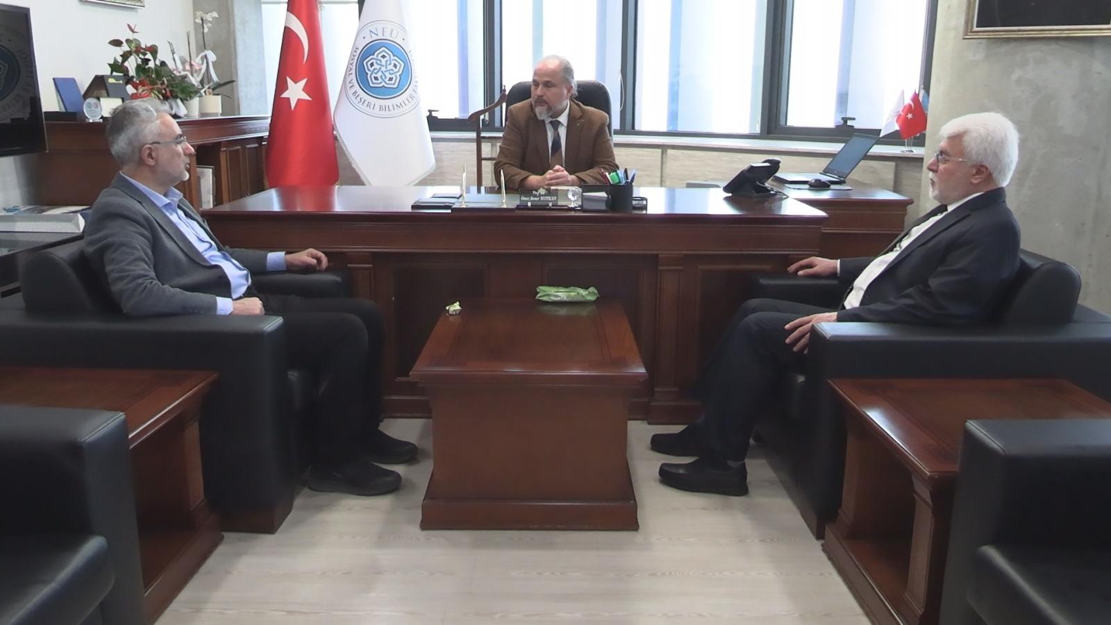 Anmeg Vakfı Başkanı Av. Ahmet ÖZER,  KONTV Genel Yayın Yönetmeni Nurettin BAY, Dekanımızı Makamında Ziyaret Etti