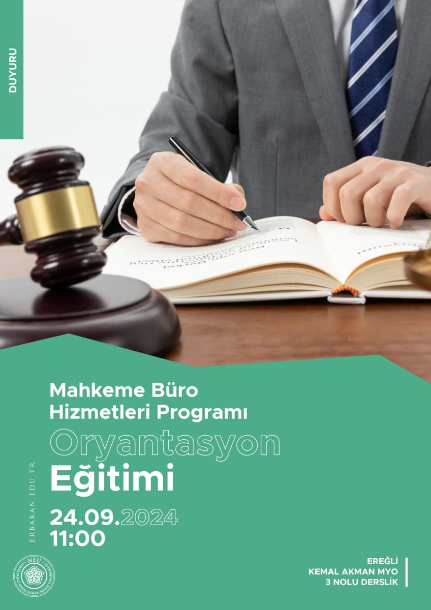 Mahkeme Büro Hizmetleri Programı Oryantasyon Eğitimi