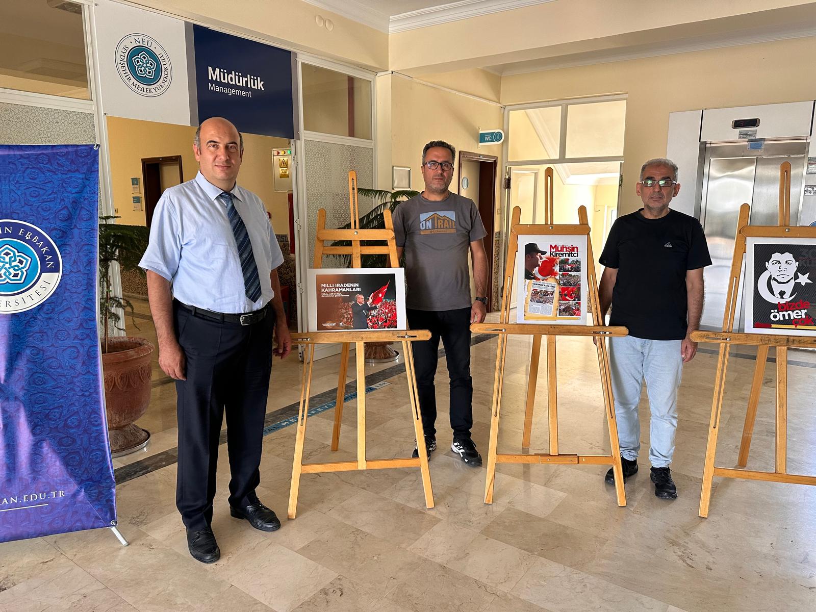 NEÜ Seydişehir Meslek Yüksekokulunda 15 Temmuz Temalı Fotoğraf Sergisi  Açıldı.