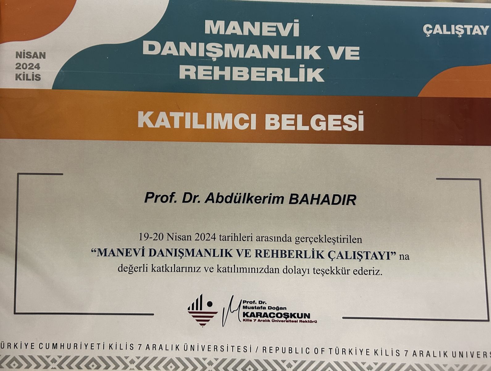 Manevi Danışmanlık Çalıştayı