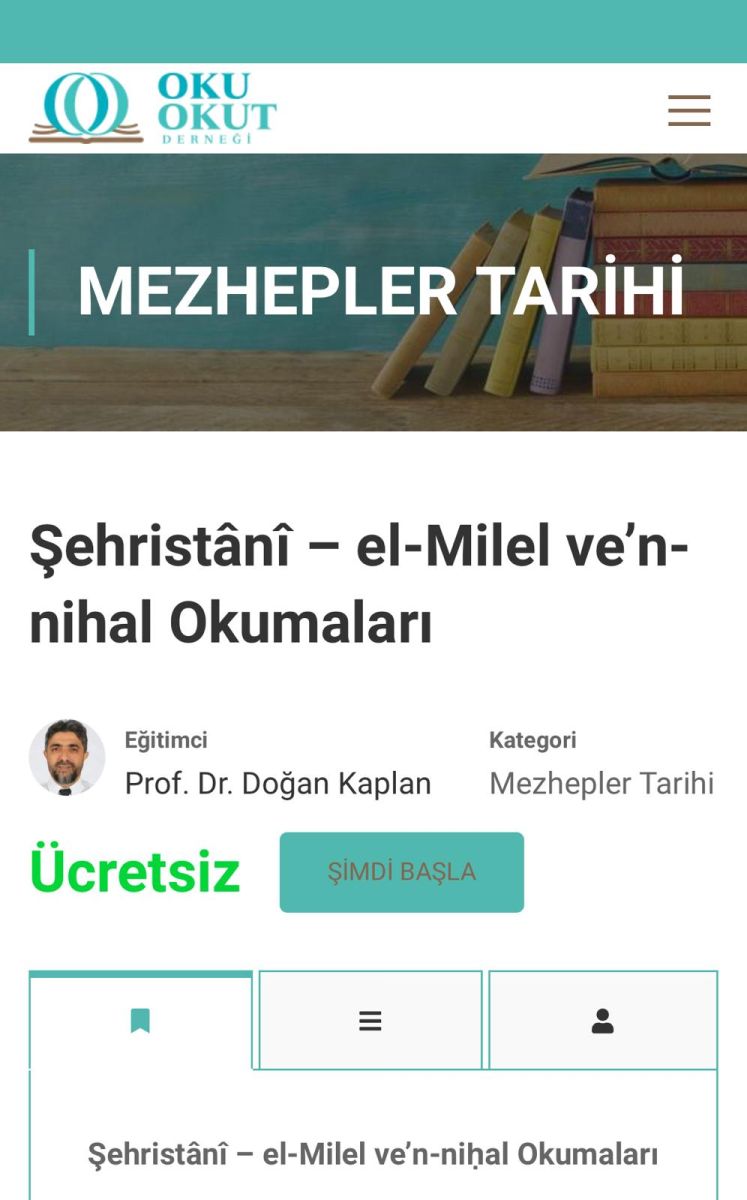 Şehristani el-Milel ve'n-Nihal Okumaları