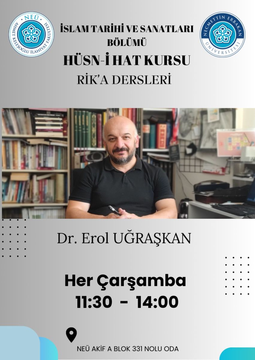 Öğr. Gör. Dr. Erol Uğraşkan Hocamızın Hüsn-i Hat Kursu