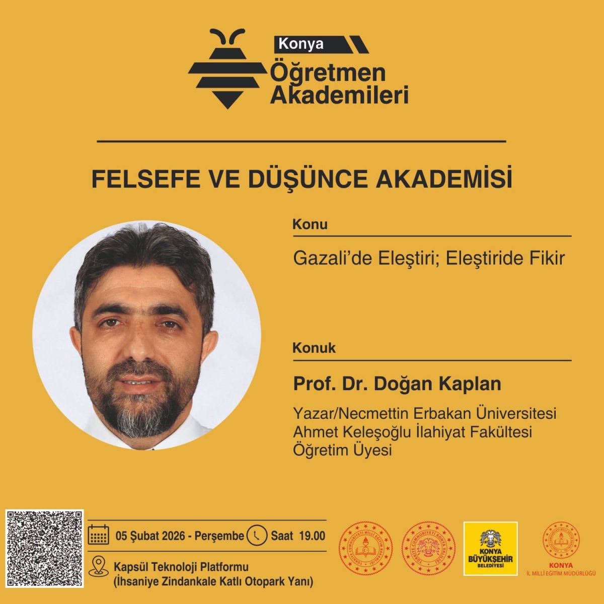 Felsefe ve Düşünce Akademisi “Gazali’de Eleştiri, Eleştiride Fikir”