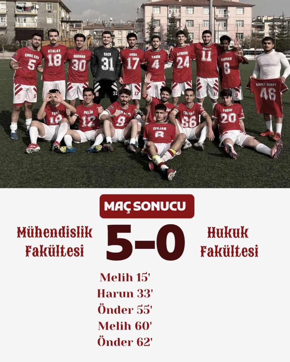 Fakülte Futbol Takımımızı Tebrik Ederiz