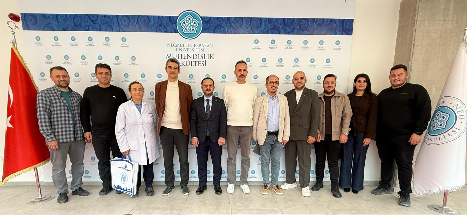 İnşaat Mühendisleri Odası (İMO) Konya Şubesi Başkanı Erdem Naltekin ve Beraberindeki Heyet, Fakültemiz İnşaat Mühendisliği Bölümünü Ziyaret Ederek Öğrencilerimiz ve Akademik Personelimizle Bir Araya Geldi