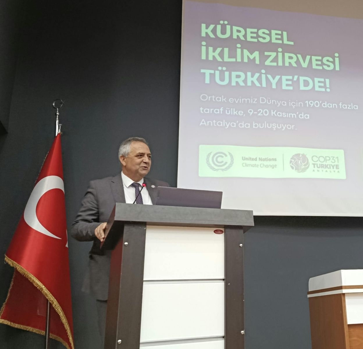 COP31 Türkiye Kapsamında Gerçekleştirilen İklim Değişikliği ve Sürdürülebilirlik Temalı Farkındalık Etkinliğine, Fakültemiz Dekan Yardımcısı Doç. Dr. Fatma KUNT Katılım Sağladı