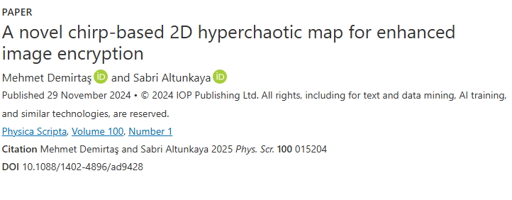 A novel chirp-based 2D hyperchaotic map for enhanced image encryption