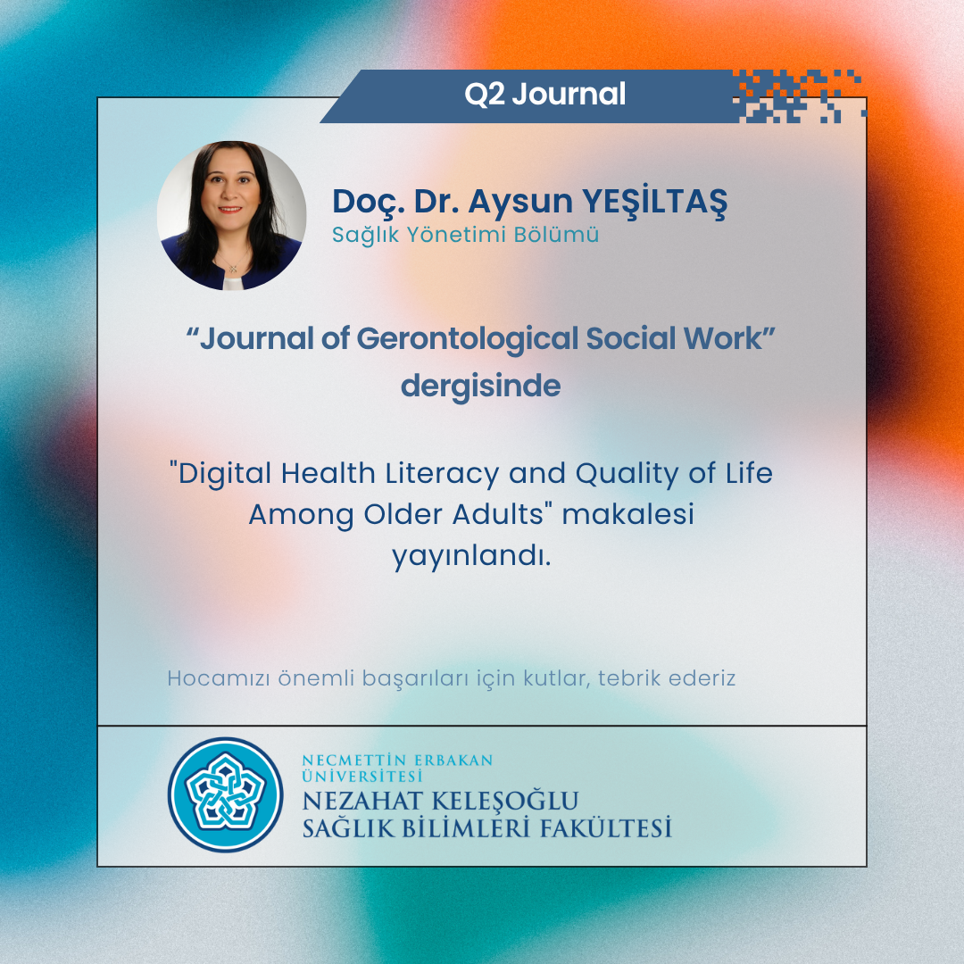 Doç. Dr. Aysun YEŞİLTAŞ’ı Tebrik Ederiz