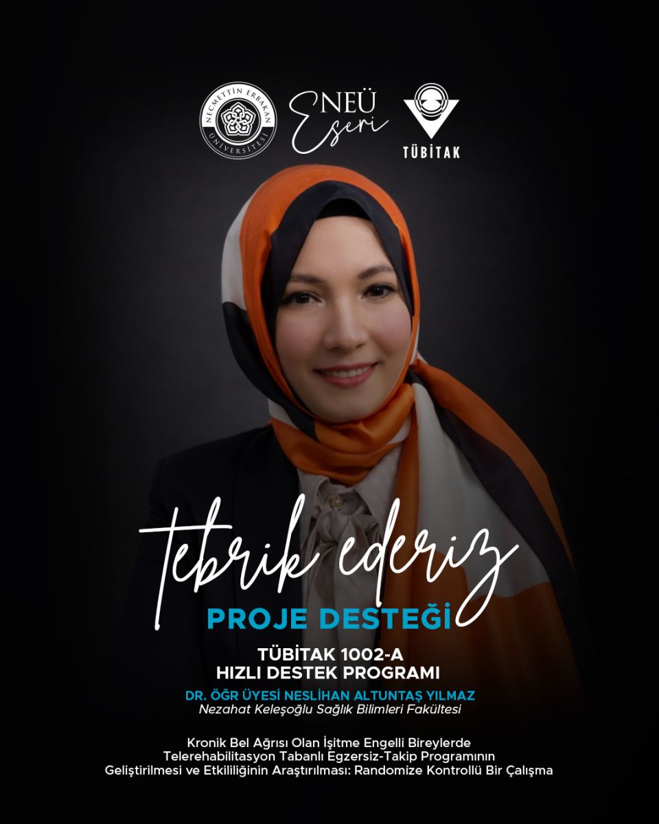 Dr. Öğr Üyesi Neslihan Altuntaş Yılmaz’ı Tebrik Ederiz