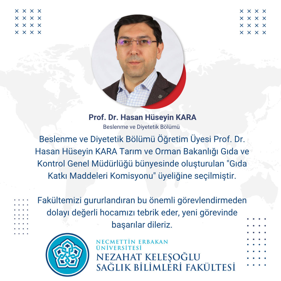Prof. Dr. Hasan Hüseyin KARA’yı Tebrik Ederiz