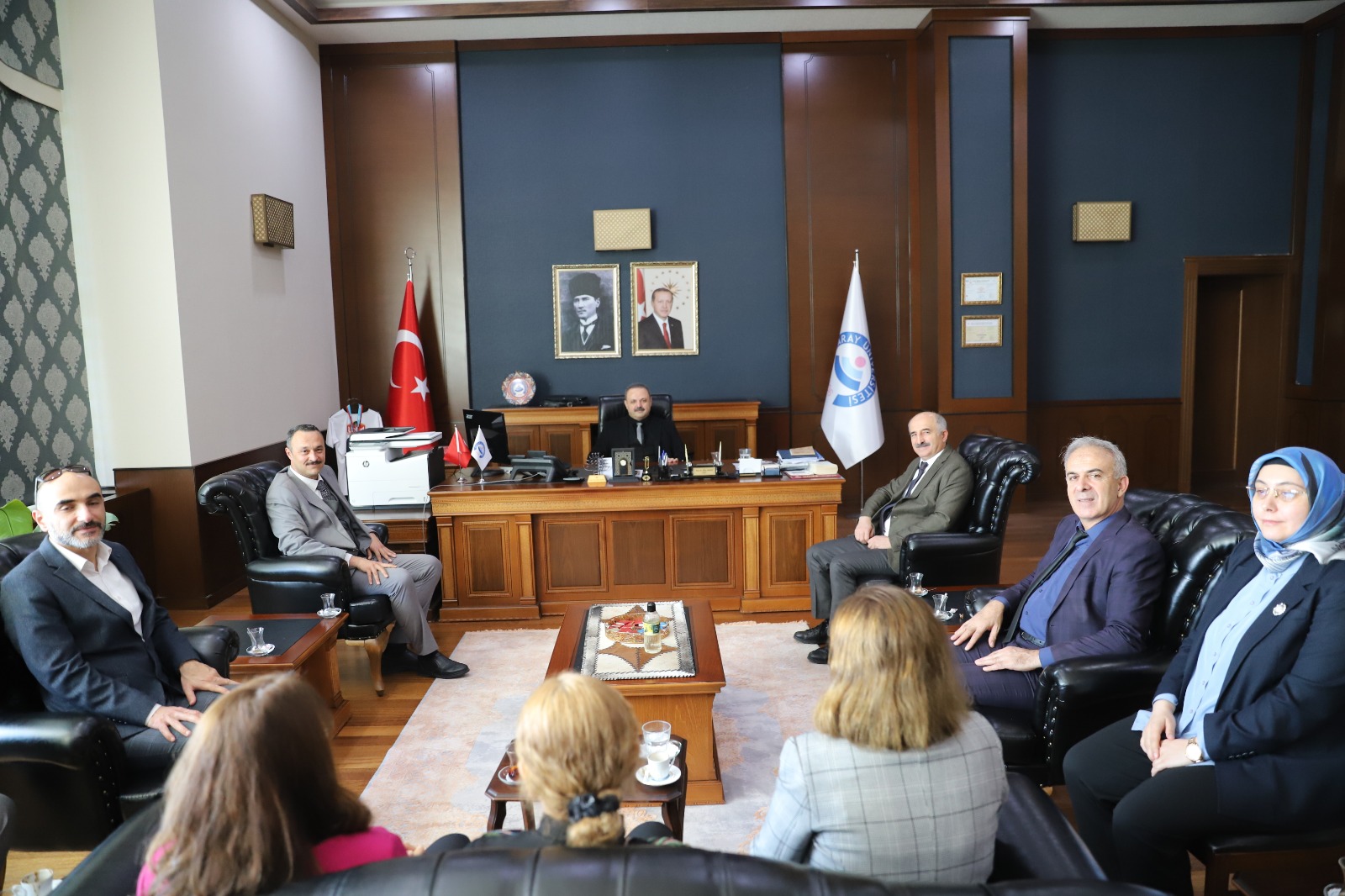 Aksaray Üniversitesi Rektörü Prof. Dr. Alpay ARIBAŞ'ı Makamında Ziyaret