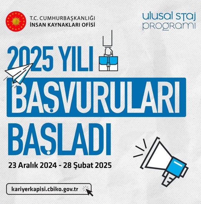 Ulusal Staj Programı (USP) 2025 yılı başvuruları başladı