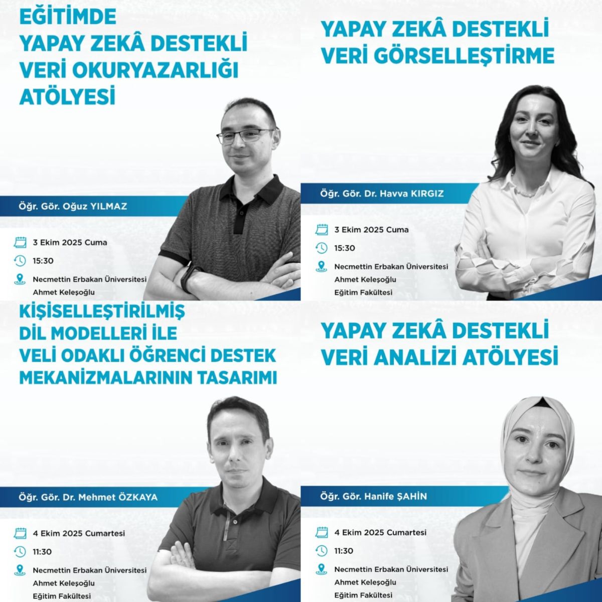 UPUES 2025’te Birimimizden Yapay Zekâ ve Veri Odaklı Dört Atölye